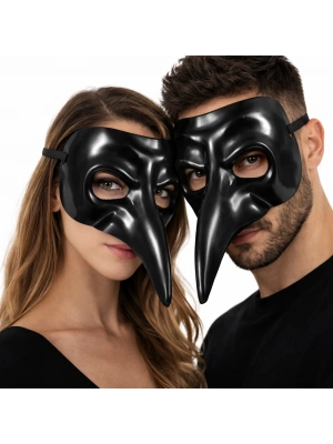 Siyah Uzun Burun Veba Doktoru Maskesi