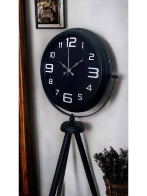 ® Siyah Zarafet Tripod Ayaklı Saat