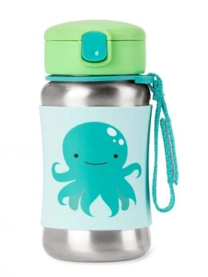 Skip Hop Zoo Pipetli Paslanmaz Çelik Suluk 350 ml Ahtopot