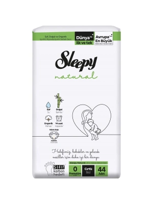 Sleepy Natural Bebek Bezi 0 Beden Premature 44 Adet