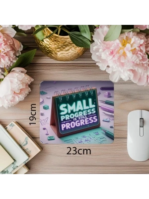 Small Progress Motivasyon Mousepad – Canlı Tonlar - 19x23 cm 2 mm Dikdörtgen İthal Baskılı Mouse Pad