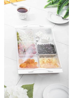 Soft Beyaz Akrilik Saray Kahvaltılık Seti