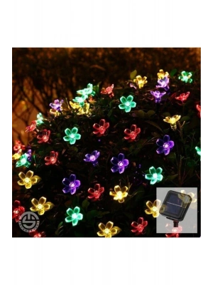 ® Solar 30 Ledli Çiçekli RGB Bahçe Aydınlatma Dekorasyon Güneş Enerjili