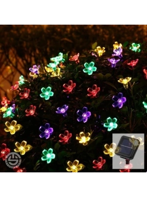 Solar 30 Ledli Çiçekli RGB Güneş Enerjisi