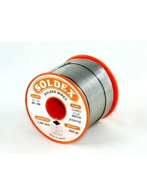 Soldex 40-60 Lehim Teli 500 Gr 1.6 Mm- Sn:40 / Pb:60