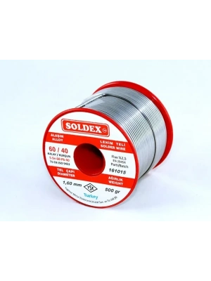 Soldex 60-40 Lehim Teli 500 Gr 1.6 Mm - Sn:60 / Pb:40