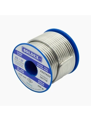 Soldex 63-37 Pastasız Vitray Lehim Teli 3000 Gr 3 Mm