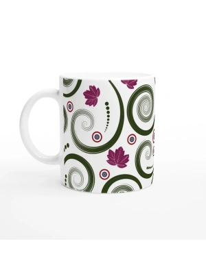 Soyut Dönüşler ve Lotuslar Kupa Bardak