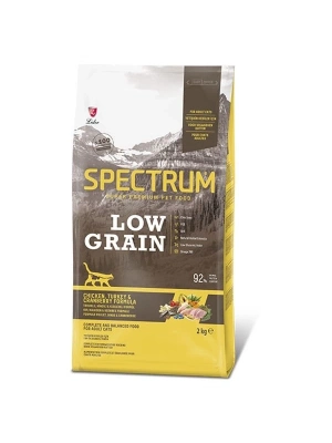 Spectrum Düşük Tahıllı Tavuklu Hindili ve Yaban Mersinli Yetişkin Kedi Maması 2 Kg