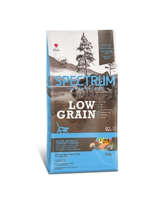 Spectrum Low Grain Somonlu Hamsili ve Kızılcıklı Düşük Tahıllı Yetişkin Kedi Maması 12 Kg