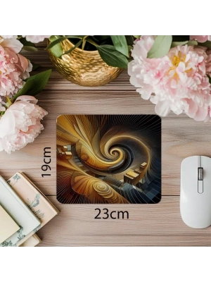 Spiral Kompozisyonlu Modern Mousepad - 19x23 cm 2 mm Dikdörtgen İthal Baskılı Mouse Pad