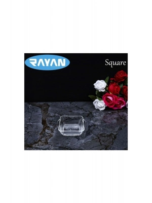 Square Tekli Kare Cam Kahvaltılık Kase ROYALEKS-25057