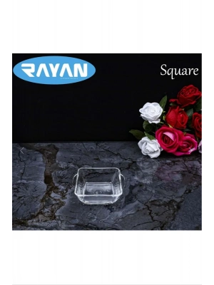 Square Tekli Kare Cam Kahvaltılık Kase Royaleks-81485