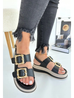 Stan Siyah Cilt Sandalet