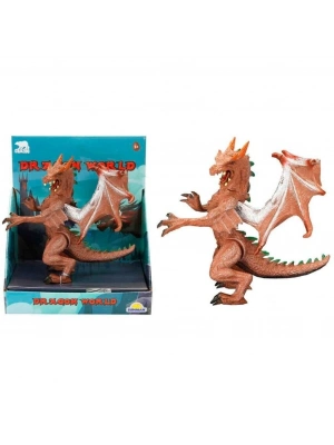 Standlı Ejderha Figürü  13 cm - Kahverengi