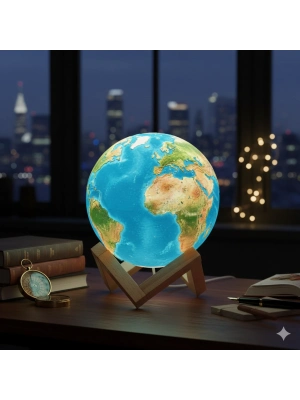 Standlı Işıklı Dünya Küre