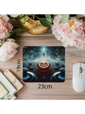 Start Butonlu 3D Mousepad – Dominate - 19x23 cm 2 mm Dikdörtgen İthal Baskılı Mouse Pad