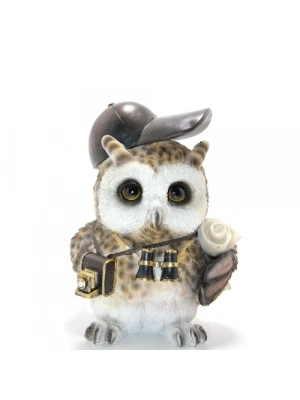 Steampunk Polyester Baykuş Figürü Model 2