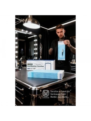 ® Sterilizasyon Poşeti 1000 Adet - Otoklav Kendinden Yapışkanlı Medikal Poşet 9x26 cm