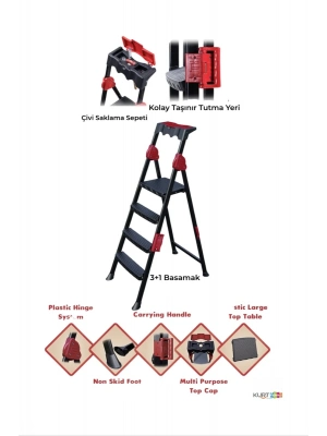 Strong Merdiven 3+1 Basamaklı Merdiven Royaleks-STRONG31