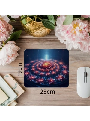Su Üzerinde Spiral Petal Dizilimi Mousepad - 19x23 cm 2 mm Dikdörtgen İthal Baskılı Mouse Pad