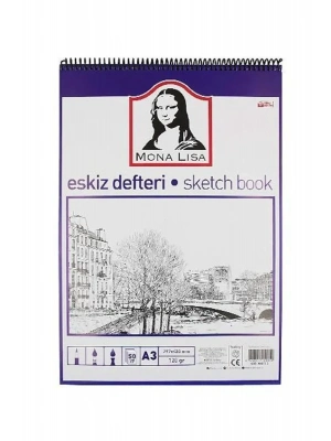 Südor Eskiz Defteri Mona Lisa A3 Telli 120 Gr 50 Yaprak