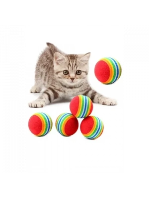 Sünger Kedi Köpek Çiğneme Ve Oyun Topu 4 Adet