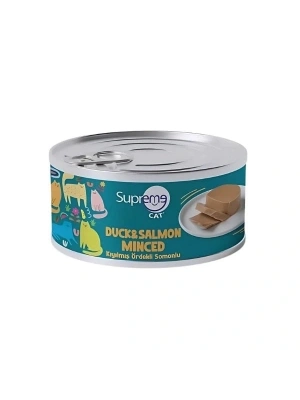 Supreme Cat Kıyılmış Ördekli ve Somonlu Yetişkin Konserve Kedi Maması 1 Adet 85 Gr