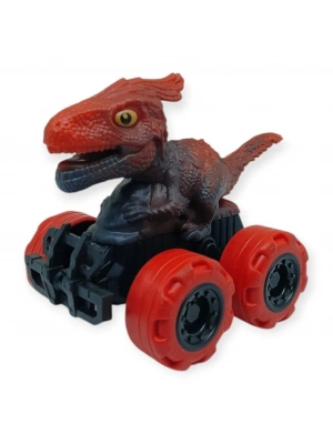 Sürtmeli Dinazor Arabalar 12 cm - H-20 - Kırmızı Parasaurolophus