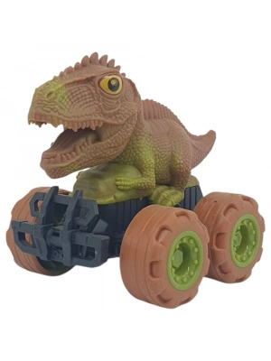 Sürtmeli Dinazor Arabalar 12 cm - H-20 - Stegosaurus -Kahverengi