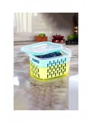 Süzgeçli Yıkama Hazneli Turşu Ve Zeytin-peynir Saklama Kabı 1.6lt Royaleks-Ak511