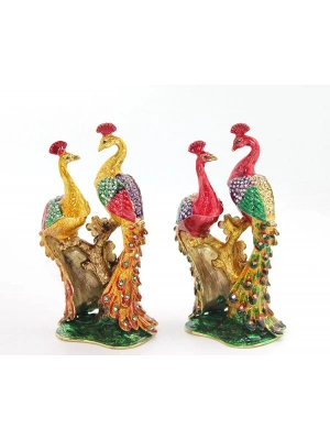 Swarovski Taşlı Tavuskuşu Figürü