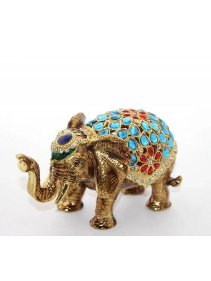 Swarovski Taşlı Tekli Fil Figürü Model 4