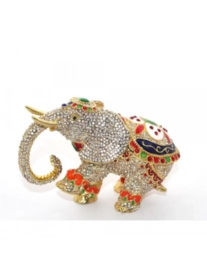 Swarovski Taşlı Tekli Fil Figürü Model 6