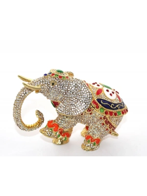 Swarovski Taşlı Tekli Fil Figürü Model 6