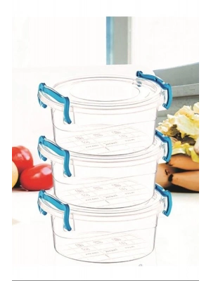 Sweet Yuvarlak Saklama Kabı 3lü Royaleks-ÇNK2320