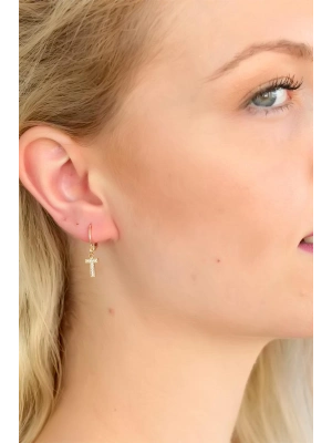 ® T Harf Bayan Küpe