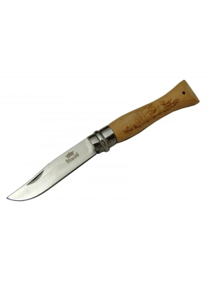 T0195 Bahçe Çakı 16 Cm - Ahşap Sap, Bilezikli, Kılıflı
