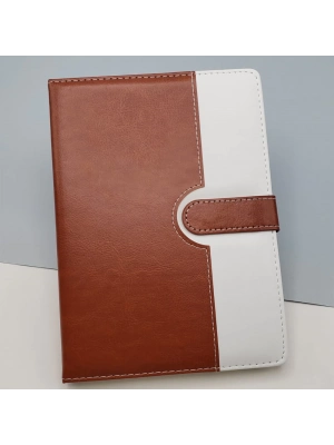 Tarihsiz Ajanda Defter Kahverengi Beyaz Renk