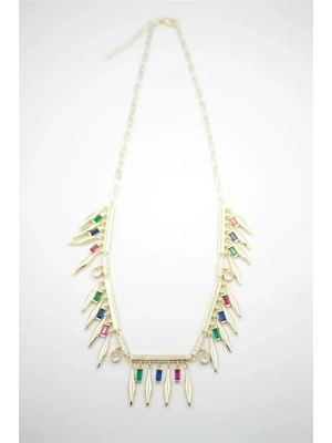 Taş Sallantılı Marka Kolye - Altın