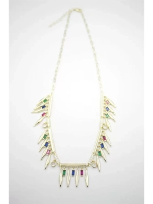 Taş Sallantılı Marka Kolye - Altın