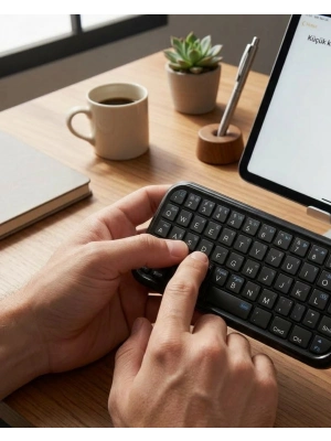 Taşınabilir Mini Bluetooth Klavye Şarjlı Kablosuz Klavye