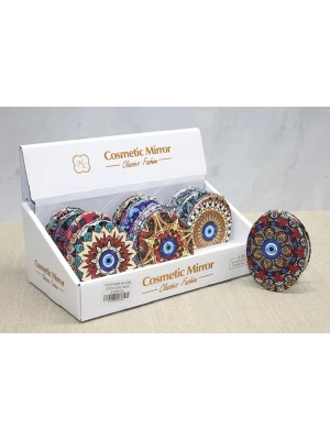 Taşlı El Aynası Oval İnce Alk3765