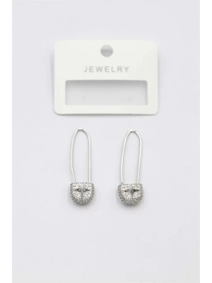 Taşlı Filkete Küpe - Gümüş