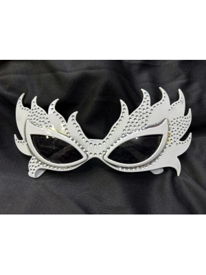 Taşlı Göz Kamaştıran Gecenin Yıldızı Beyaz Parti Alev Gözlük