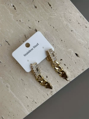 Taşlı Gurmet Küpe - Altın