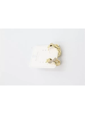 Taşlı Halka Küpe - Altın