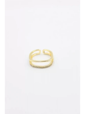 Taşlı Halka Yüzük - Altın