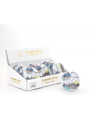 Taşlı İstanbul Tasarımı El Aynası Kalın Model 4