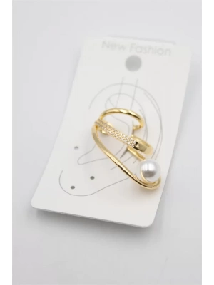 Taşlı Kıkırdak Küpe - Altın